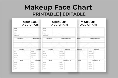 Premium Vector | Makeup Face Chart