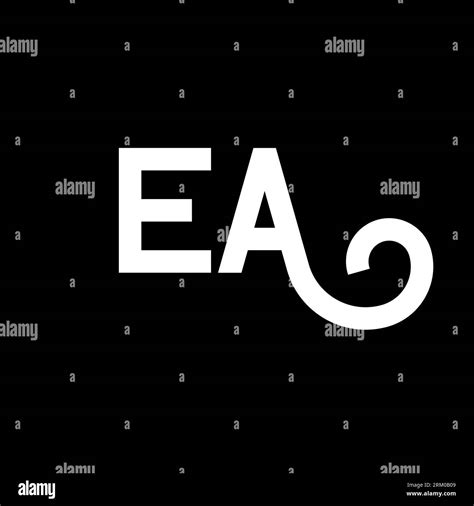 EA Letter Logo Design On Black Background EA Creative Initials Letter