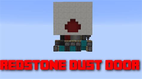 Extremely Compact 3x3 Flush Redstone Dust Door Tutorial Youtube