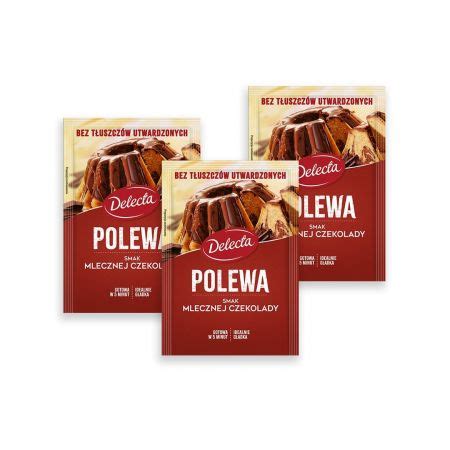 Delecta Polewa Smak Mlecznej Czekolady 3 X 100 G 13433144170 Allegro Pl