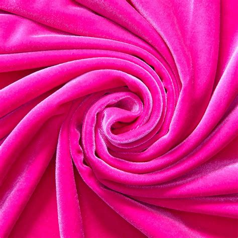 Hot Pink Stretch Velvet Fabric 60 Wide By The Yard For Sewing Apparel