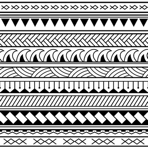 Premium Vector Maori Polynesian Tribal Geometric Seamless Vector