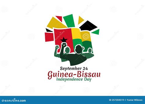 September 24, Happy Guinea-Bissau Independence Day Vector Illustration