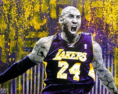 My Kobe Bryant painting "Kobe The Destroyer" 30 x 24 inches, spray ...