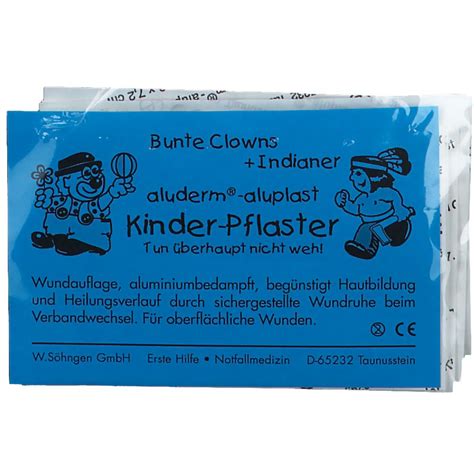 Aluderm Aluplast Kinder Pflaster Bunte Clowns Indianer St Shop