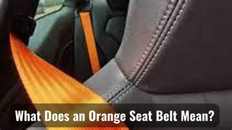 Going Viral What Does An Orange Seat Belt Mean Psycho Autos