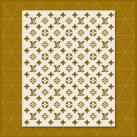 A. LV PATTERN STENCIL | Stencils, Stencil designs, Stencil logo