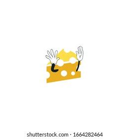 Cheese Cartoon Characters Design You Can Stock Vector (Royalty Free ...