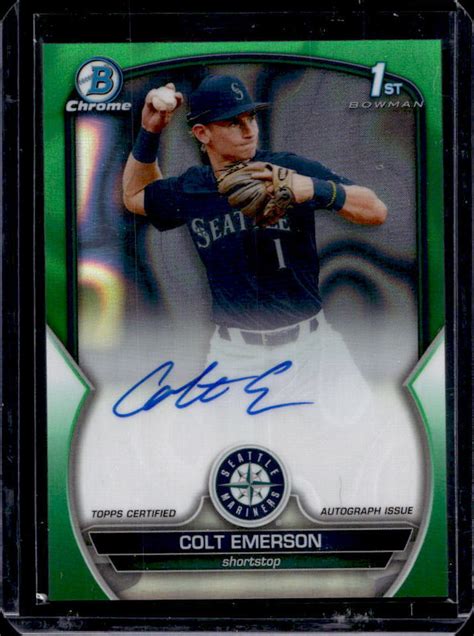 Bowman Chrome Draft Colt Emerson Green Lava Refractor Auto