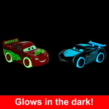 Disney And Pixar Cars Glow Racers Track Talkers Lightning McQueen