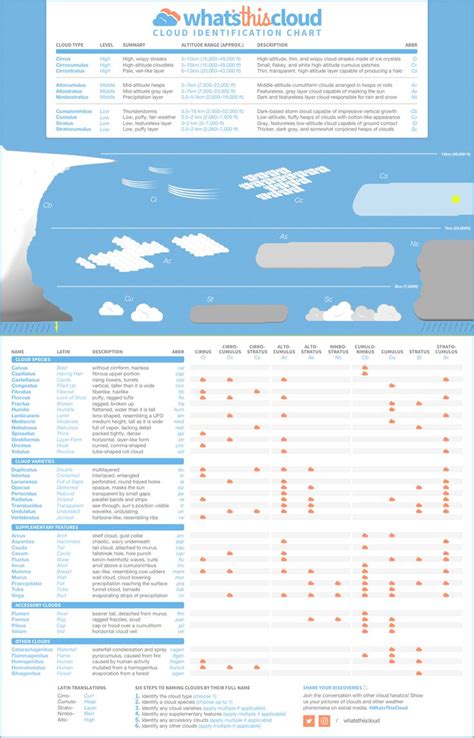 Cloud Identification Chart Infographic And Printable Pdf