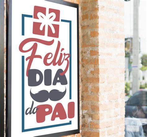 Vinil Decorativo Para Montras Presente Feliz Dia Do Pai Tenstickers