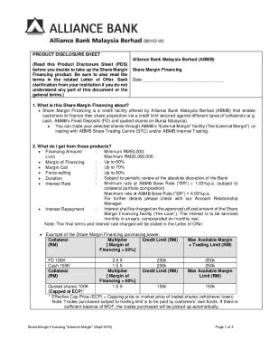 Fillable Online External Portfolio Financing Product Disclosure Sheet