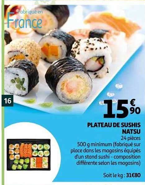 Promo Plateau De Sushis Natsu Chez Auchan Icatalogue Fr