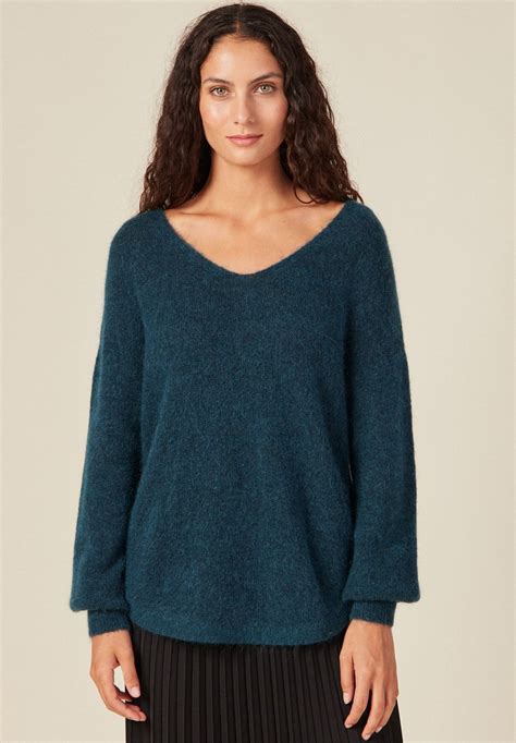 Bonobo Jeans Strickpullover Bleu Canard Blau Meliert Zalando At