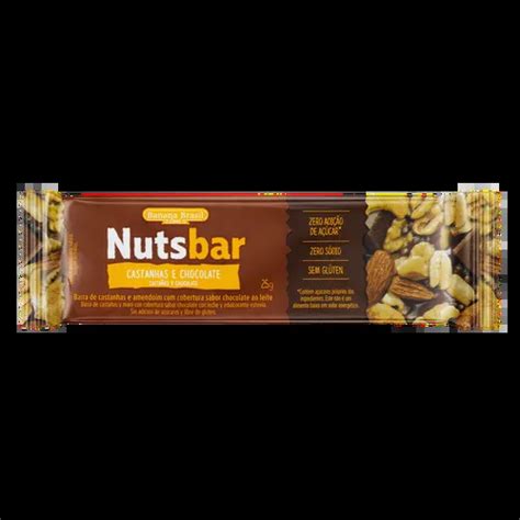 Barra De Castanhas E Chocolate Banana Brasil Nutsbar Pacote 25g