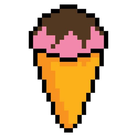 Premium Vector Ice Cream With Pixel Art