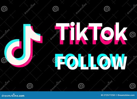 Follow Us Tiktok Button For Social Media Phone Icon Symbol Logo Of