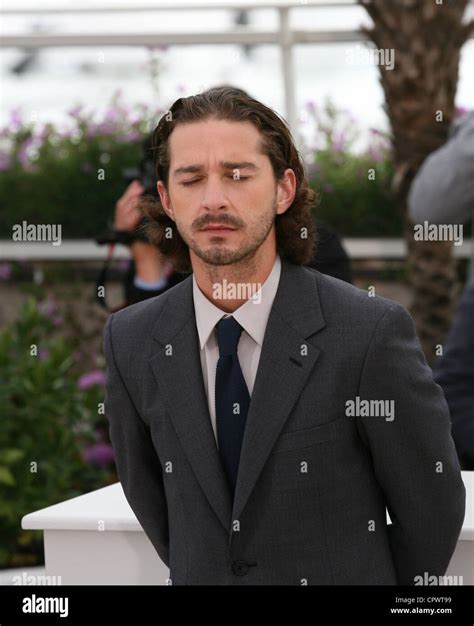 Shia Labeouf With His Eyes Closed At The Lawless Film Photocall At The