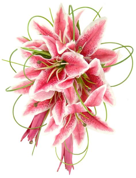 Stunning Stargazer Lily Wedding Bouquet