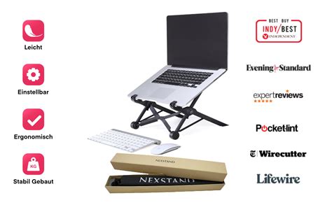 NEXSTAND K2 Laptopständer Faltbarer tragbarer Desktop Laptop Halter 8