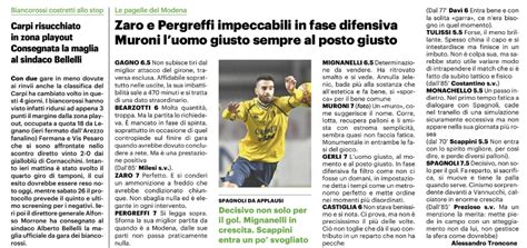 Modena Fc Resto Del Carlino Un Impresa Che Vale Il Primo Posto