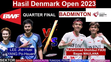 Hasil Denmark Open Terbaru Hari Ini Pasangan Ganda Putra Indonesia