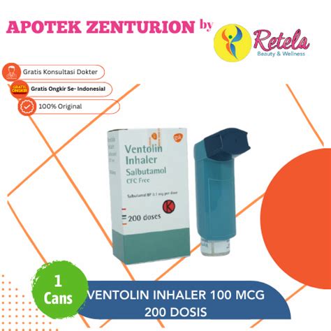 Jual Ventolin Inhaler 100 Mcg 200 Dosis Shopee Indonesia