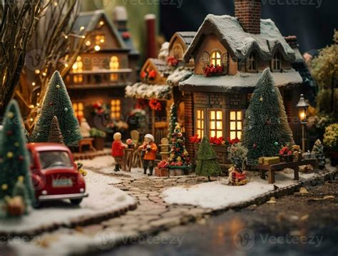 Christmas Town Decorations AI Generative 33161685 Stock Photo at Vecteezy