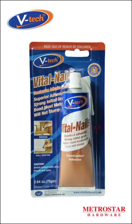 V Tech Vital Nails Construction Adhesive Sealant Lazada