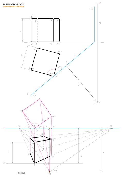 Perspectiva Cónica Método De Las Proyecciones Visuales · Dibujo Técnico