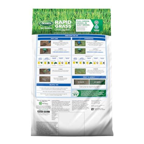 Scotts Turf Builder Rapid Grass 16 Lb Mixture Blend Grass Seed In The Grass Seed Department At