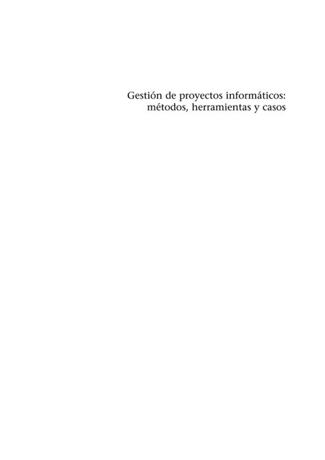 Gestion De Proyectos Informaticos Metod PDF