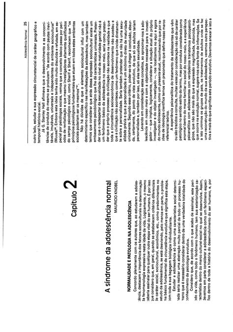 Sindrome Da Adolescencia Normal Psicologia Da Adolesc Ncia