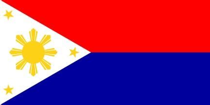 The Philippine flag when at a state of war (Its basically upside-down ...