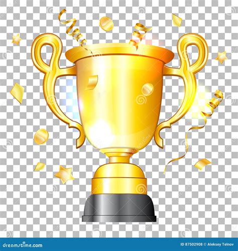 Golden Cup Winner Stock Vector Illustration Of Success 87502908