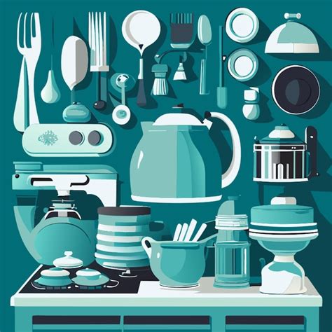 Ilustraci N Vectorial De Cosas De Cocina Vector Premium