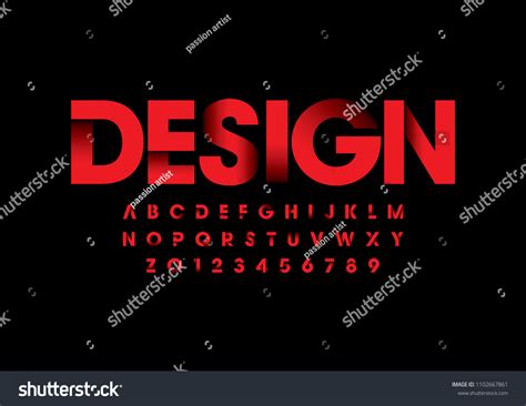 Vector Modern Bold Font Alphabet Stock Vector (Royalty Free) 1102667861 | Shutterstock