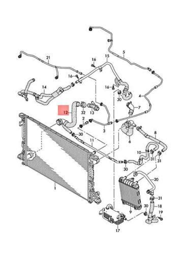Genuine AUDI A4 Avant S4 quattro A5 S5 Cabriolet Coolant Hose ...