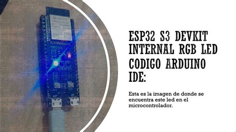 Esp32 S3 Devkit Internal Rgb Led Youtube