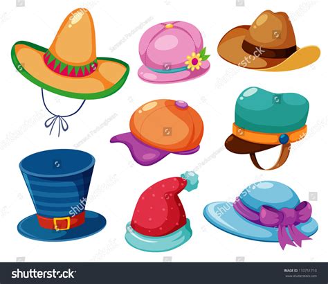 Hat Vector Set Stock Vector 110751710 Shutterstock