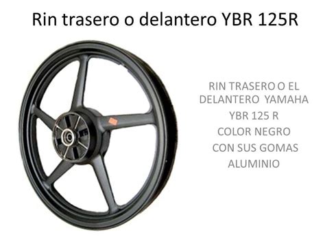 Rin Aluminio Trasero O Delantero Negro Yamaha Ybr R En