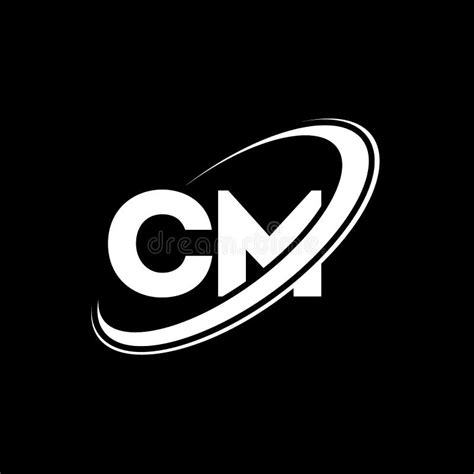 CM C M Letter Logo Design Initial Letter CM Linked Circle Uppercase