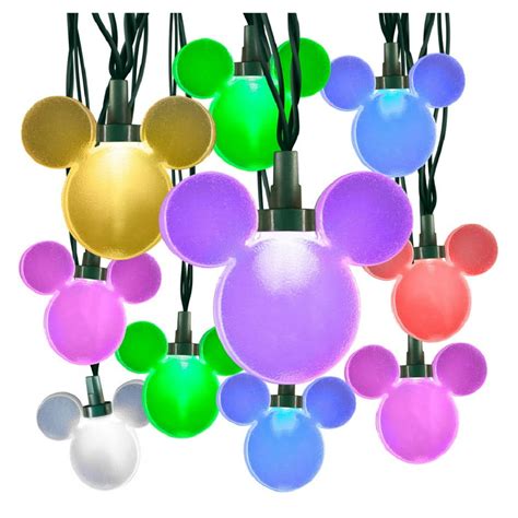 Disney Magic Mickey Mouse Rainbow Wave Led Light String Multi Color 24