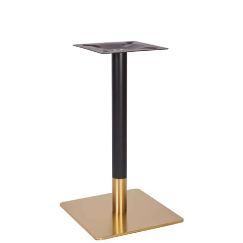 Ares Brass And Black Square Small Dining Table Base Contract Chair Co