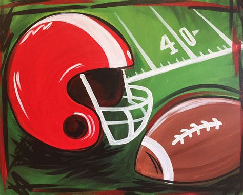 Football Helmet Painting at PaintingValley.com | Explore collection of ...