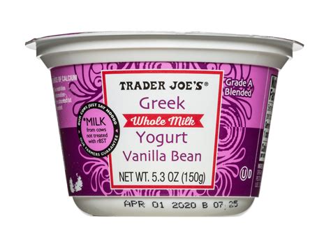 Trader Joes Whole Milk Greek Yogurt Vanilla Bean Yogurt Review Consumer Reports