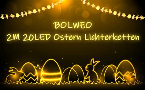 Bolweo Ostern Lichterketten Ft M Led Ostern Lichterkette Mit