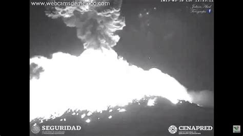 Marzo Hrs Tremenda Explosi N Del Popocat Petl Youtube