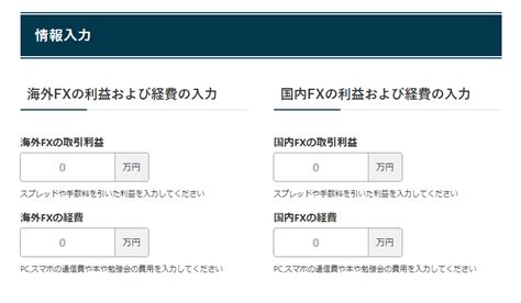 【海外fx・国内fx対応】税金計算シミュレーションツール